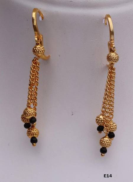 New Designer Golden Earrings Collection E14